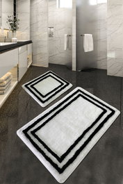 Mijölnir Duplici - White Juego de Alfombras de Baño de Acrílico